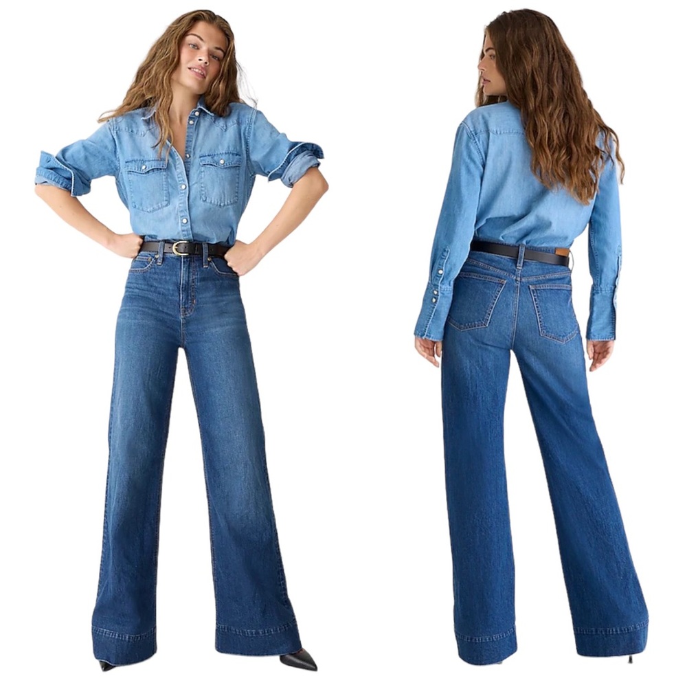 J.Crew Denim trouser in Wesly wash size 31T NWT